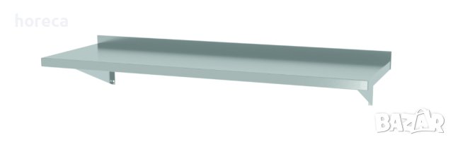 Рафт за стенен монтаж от неръждаема стомана 1400х300 мм, снимка 2 - Стелажи и щандове - 41579224