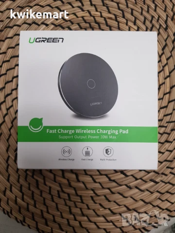 UGREEN поставка (пад) за безжично зареждане с технология за бързо зареждане Wireless Qi Charger, снимка 1