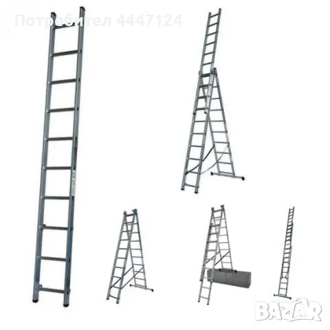 Стълба мултифункционална алуминиева, Под наем - 7.3 м / 10.3 м