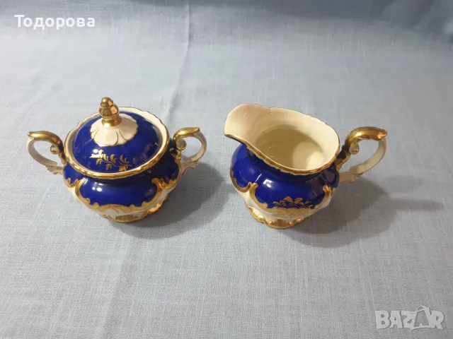 Барокови релефни  големи захарница и латиера Severin Handgemalt, снимка 5 - Сервизи - 48815109