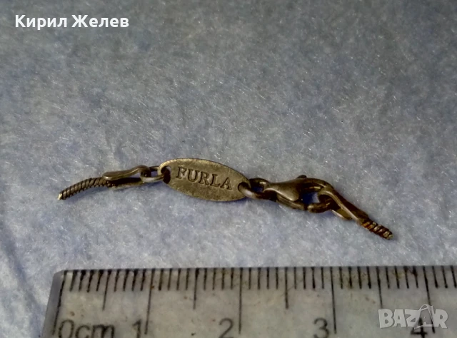 СТАРА СРЕБЪРНА КАРАБИНКА ЗАКОПЧАЛКА За КОЛИЕ ЛАНЕЦ ВЕРИЖКА ГРИВНА МАРКОВО СРЕБРО 925 FURLA 26614, снимка 4 - Други - 50510821