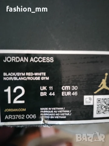 Nike, Спортни обувки Jordan Access, Черен/Червен , снимка 2 - Спортни обувки - 51353352