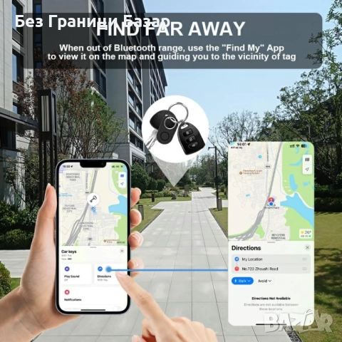 Нови Air Tracker комплект 2 броя локатор за ключове, багаж и портфейл, снимка 3 - Друга електроника - 51689325