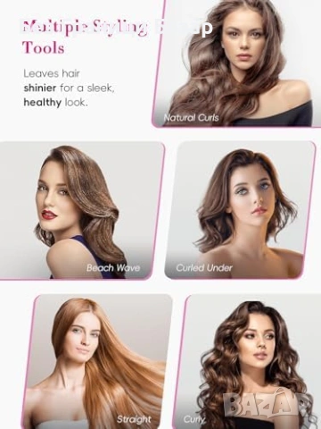 Нова Преса+машa 2 в 1 LANDOT 1" йонична антистатик 100-240V 30s за коса, снимка 6 - Преси за коса - 53568482