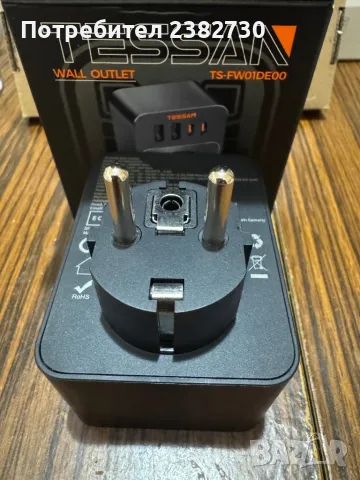 TESSAN 5 в 1 адаптер за пътуване с 2 USB C и 2 USB A 30W , снимка 4 - Мрежови адаптери - 50146780