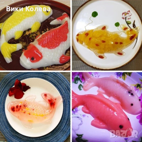 Пластмасова форма за декорация на храни – Риби, снимка 5 - Форми - 51761546