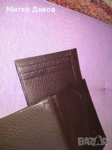 Портфейл EREDL италински телешки бокс ръчна изработка естествена кожа 125х95мм допълнително калъвче, снимка 7 - Портфейли, портмонета - 36246998