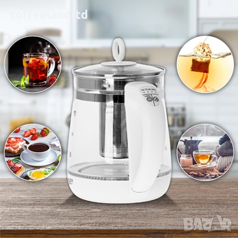 Стъклена кана за вода с кошница за чай AD1299 1,5 л, снимка 3 - Кани - 36034773