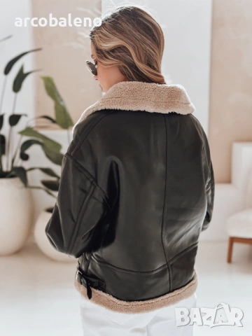 Дамско кожено яке SHEREB, 2цвята , снимка 6 - Якета - 47710028