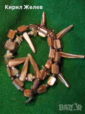 СКЪПОЦЕННА СЕДЕФЕНА ХЕНД МЕЙД АРТ ОГЪРЛИЦА КОЛИЕ КРАЛСКИ СЕДЕФ 30148