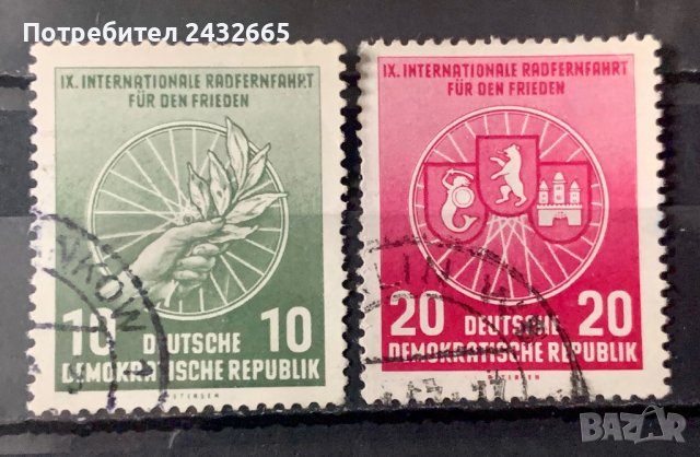 1831. Германия ( DDR ) 1956 = “ Спорт. Колоездачна обиколка за Мир. ”