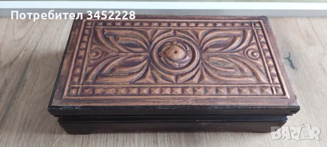 кутия дървена обков мед за ценители , снимка 1