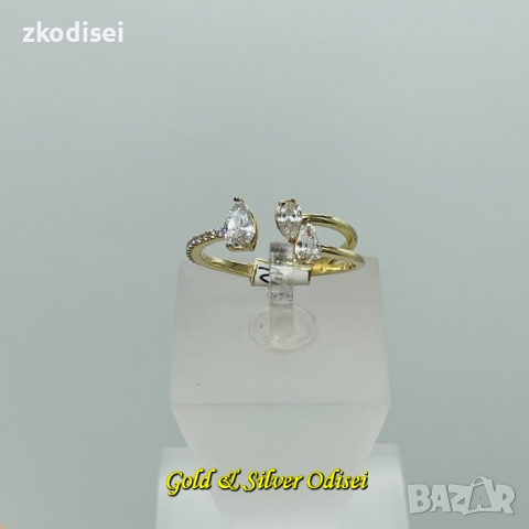 НОВ ЗЛАТЕН ПРЪСТЕН 2,71ГР. РАЗМЕР:60 14КР. ПРОБА:585 МОДЕЛ:784-5