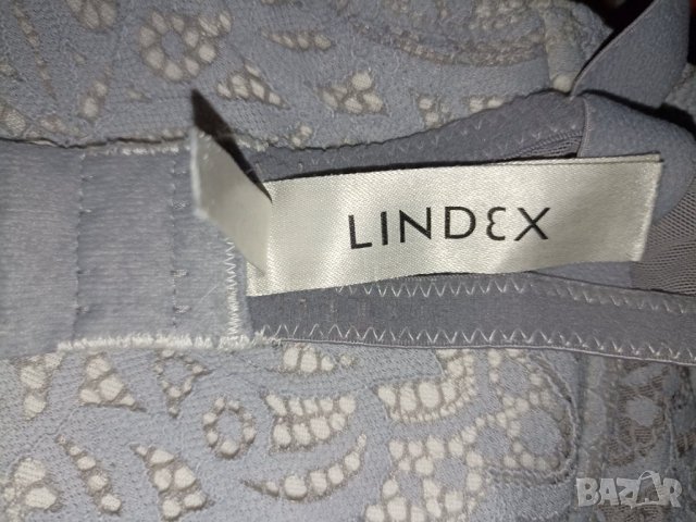 Lindex 85 E-Сив сутиен с твърди чашки с банел и дантела , снимка 10 - Бельо - 42557306