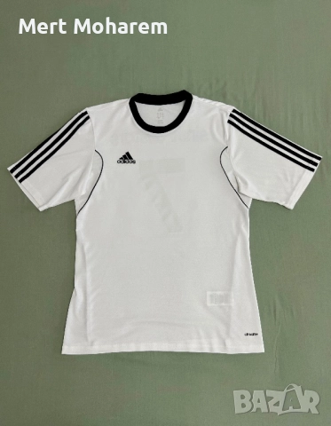 Спортна тениска Adidas Climalite нова, размер M, бяла с черно