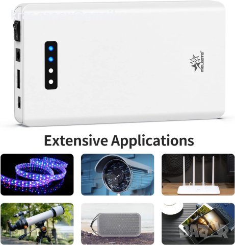 melasta 24V 3350mAh акумулаторна литиево-йонна външна батерия с 12V 9V, снимка 4 - Оригинални батерии - 44281440