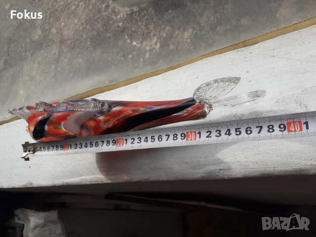 Голяма риба Мурано фигура статуетка стъкло, снимка 7 - Антикварни и старинни предмети - 53340103