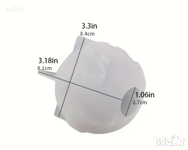 3D Земно кълбо планети глобус силиконов молд форма фондан шоколад свещ гипс смола , снимка 7 - Форми - 56218388