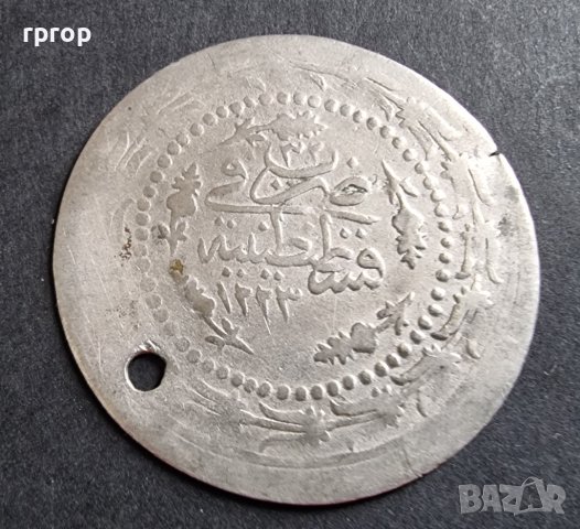 Сребърна монета . 1½ куруша . Османската империя, снимка 3 - Нумизматика и бонистика - 44338900