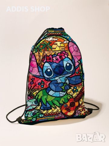 Модна детска раница с шнур Stitch, 9цвята - 023, снимка 11 - Раници - 39792079