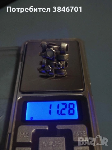 масивен сребърен пръстен , снимка 3 - Пръстени - 53520509