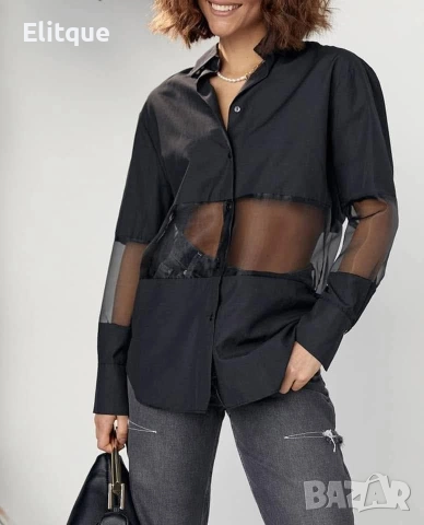 риза с тюл по модел на зара, снимка 2 - Ризи - 52853834