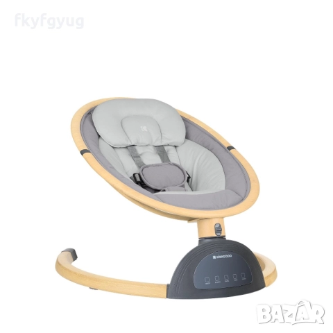 Бебешка електрическа люлка Kikkaboo Ashlee Light Grey, снимка 2 - Детски люлки - 52183792