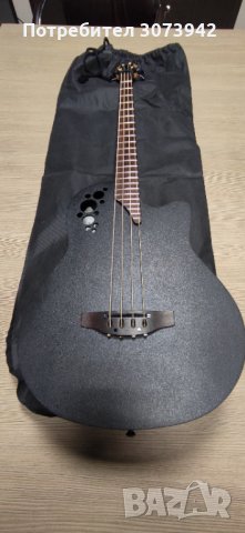 Бас китара   Ovation Elite TX Mid Depth Acoustic-Electric Bass Black, снимка 2 - Китари - 36012263