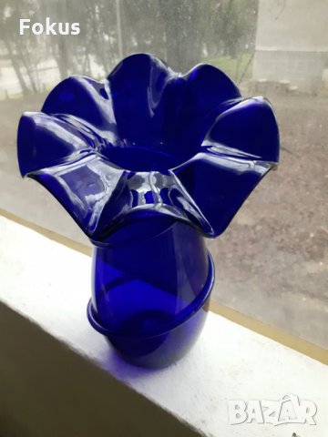 Разкошна голяма синя ваза - без забележки