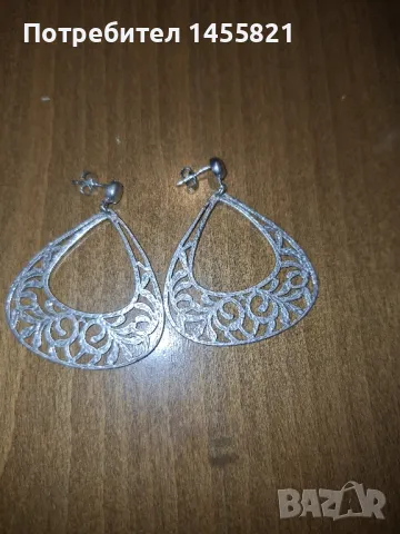 Масивни сребърни обеци, снимка 1