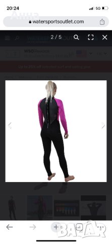  Неопрен O'NEILL Womens Reactor II 3/2mm Back Zip Wetsuit, снимка 6 - Водни спортове - 41407455