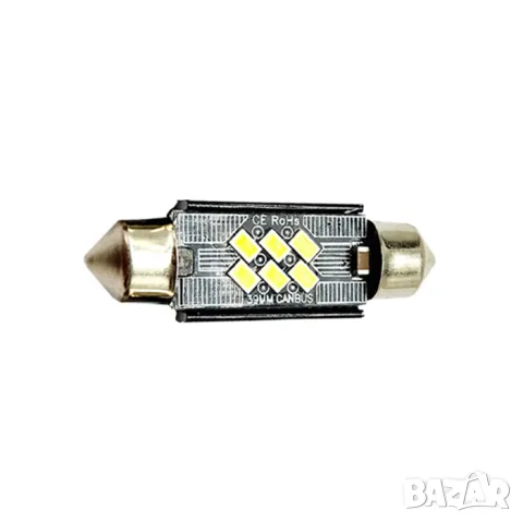 LED крушки софитни 39mm CANBUS 6 SMD 3020 12V 2 броя, снимка 2 - Аксесоари и консумативи - 55865013