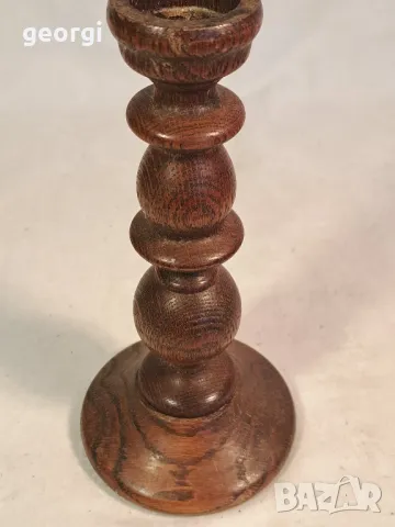 дървен свещник   18/5, снимка 2 - Декорация за дома - 49262061