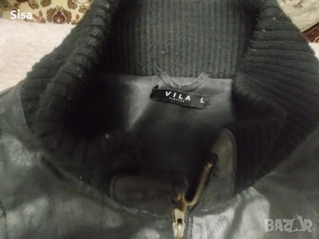 Дамско яке от естествена кожа, размер Л, снимка 2 - Якета - 52291319