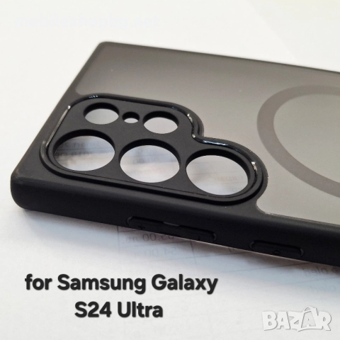 Samsung Galaxy S24 Ultra гръб MagSafe защита на камерите черен мат , снимка 3 - Калъфи, кейсове - 52477724