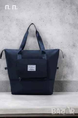 100% НЕПРОМОКАЕМА - Чанта с уголемяващо се дъно с цип , снимка 1