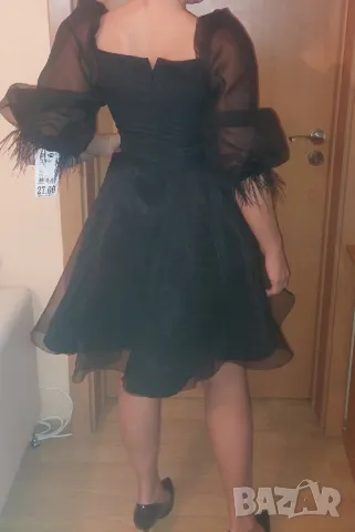 Официална  рокля с пера Fervente , снимка 3 - Рокли - 41938322