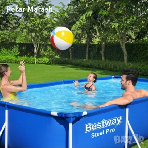 Сглобяем Басейн Bestway 56424 Steel Pro 400x211x81см с Филтърна Помпа