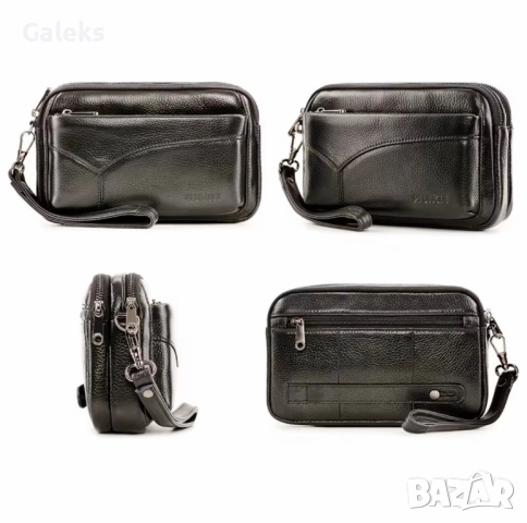Мъжки универсални и елегантни, компактни кожени ръчни чантички тип Борсета!, снимка 6 - Чанти - 53805691