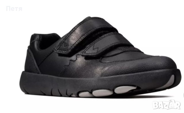 Сникърси CLARKS – Rex Pace K 261470447 Black Leather , снимка 2 - Детски обувки - 41103341