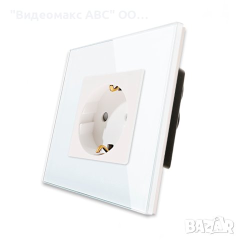 Контакт 16A, комплект с кристална рамка, "LUX-ON" - БЯЛ, СИВ, ЧЕРЕН, ЗЛАТИСТ