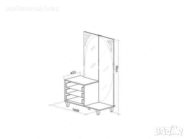 Спален комплект Белисима със златни орнаменти, снимка 4 - Спални и легла - 49174808