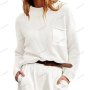 Персонализиран модерен дамски пуловер с кръгло деколте и дълги ръкави, 5цвята - 023 , снимка 3