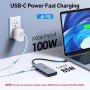 Нова USB C докинг станция с двоен монитор и 2 HDM/100W PD/лаптоп, снимка 5