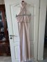 бална абитуриентска рокля парти елегантна рокля тип русалка сатен бежова натурален цвят ASOS, снимка 15