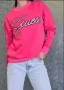 Дамска памучна блуза с дълъг ръкав с лого с камъни Guess - 2 налични цвята, снимка 3