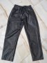Черен кожен панталон, снимка 2