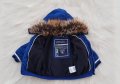Бебешко зимно яке с пух на качулката 0-3 месеца, снимка 3
