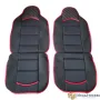 Комплект универсални калъфи за предни седалки - 2бр/к-т - черно с червено, снимка 2