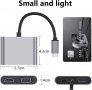 USB C хъб Multiport Adapter, 4К HDMI, VGA, USB 3.0, PD 87W, алуминиев, снимка 6